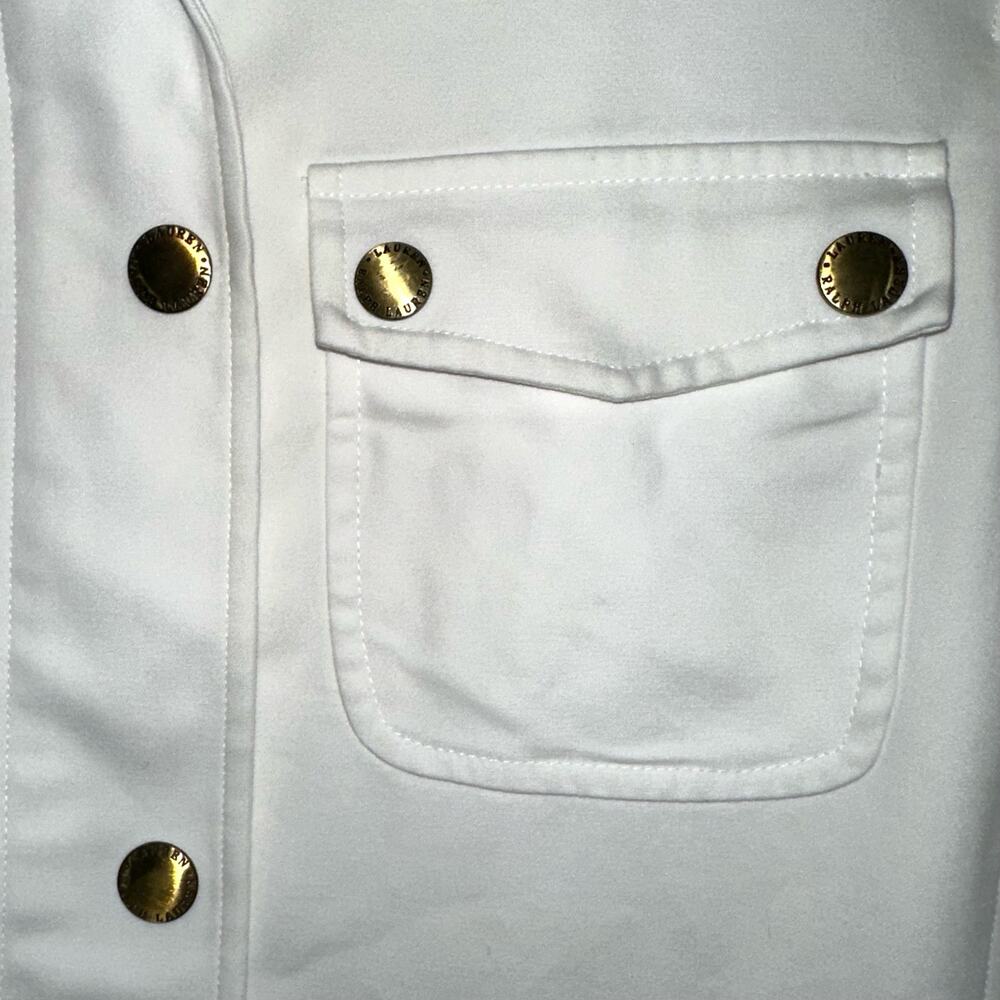 Lauren Ralph Lauren White Chore Barn Coat Equestrian Style Jacket Size Small - Picture 3 of 13